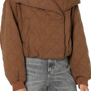 Brown Quilted Women's Jacket-Blank NYC